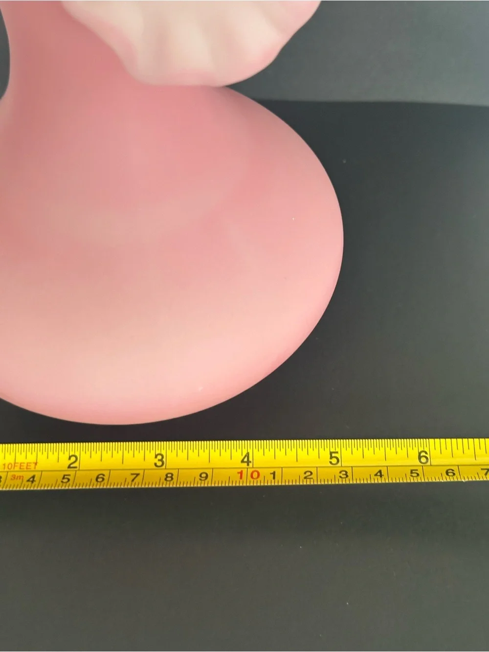 FENTON Pink Frosted Ruffled Glass Vase